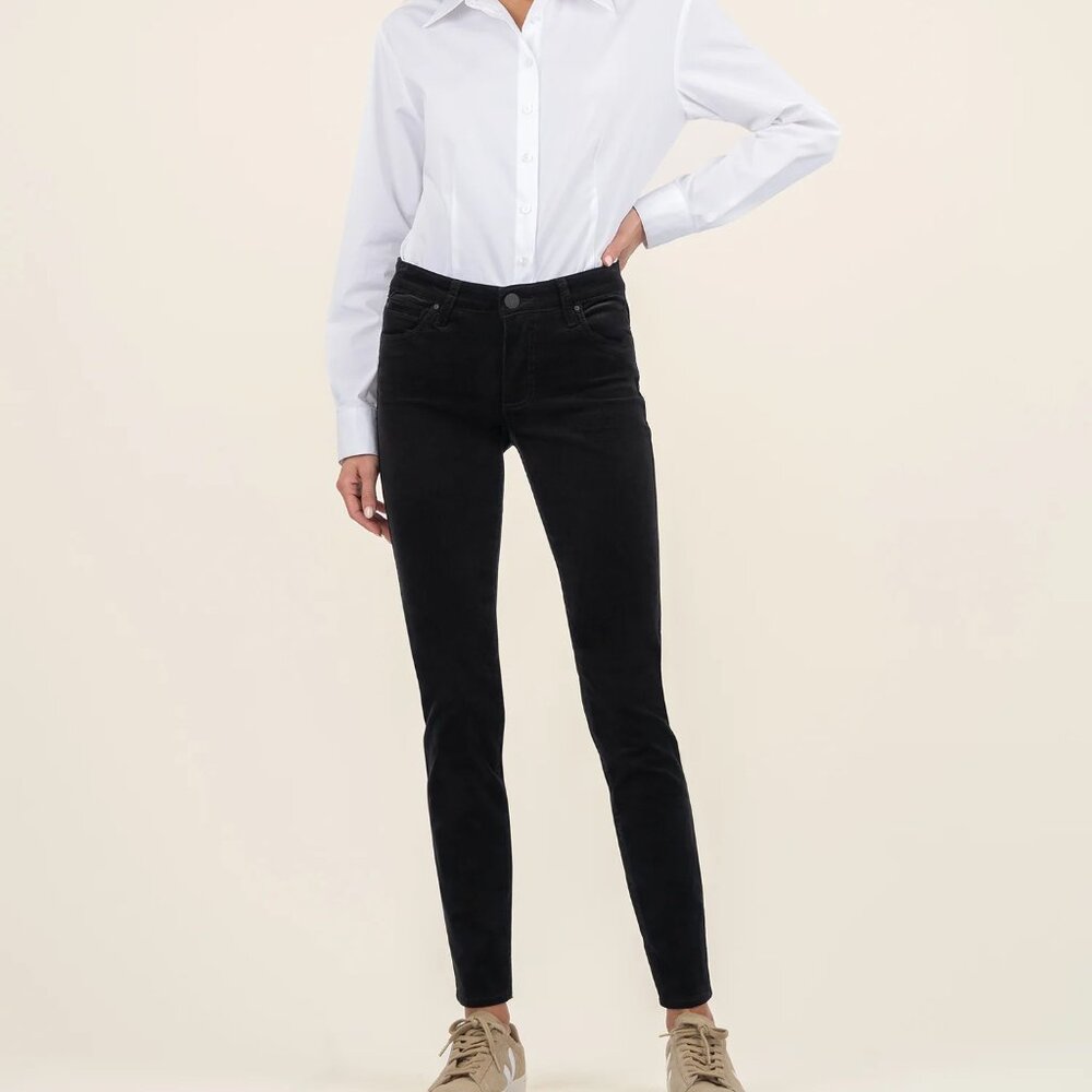 KUT from the Kloth - DIANA Woman’s Black Skinny Stretch Corduroy Jeans Size 10